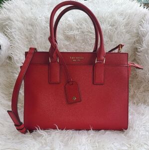 Kate Spade New York Cameron Medium Satchel in Rosso, Excellent Condition